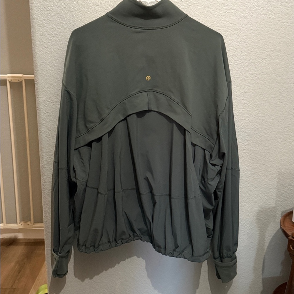 Lululemon Athletica Olive Jacket with Gold Zipper - Picture 3 of 5